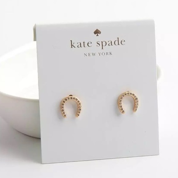 kate spade Jewelry - NWT Kate Spade Lucky Horseshoe Earrings
